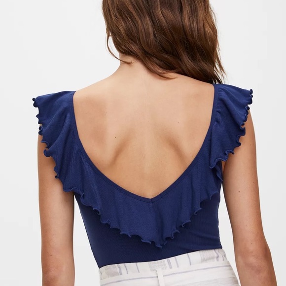 Green ruffle bodysuit size M - Picture 7 of 7